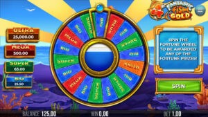 4 Fantastic Fish Gold Fortune Wheel